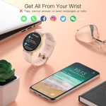 AGPTEK Smart Watch for Women, Smartwatch for Android and iOS Phones IP68 Waterproof Activity Tracker with Full Touch Color Screen Heart Rate Monitor Pedometer Sleep Monitor, Pink - Image 6